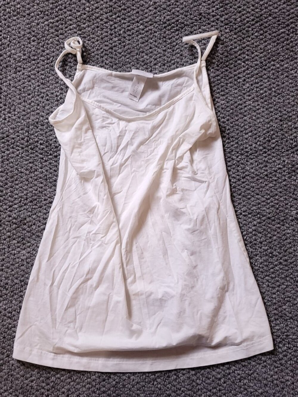 Hanro Of Switzerland Tank Top Women Small White Sleeveless Cotton Stretch Shirt